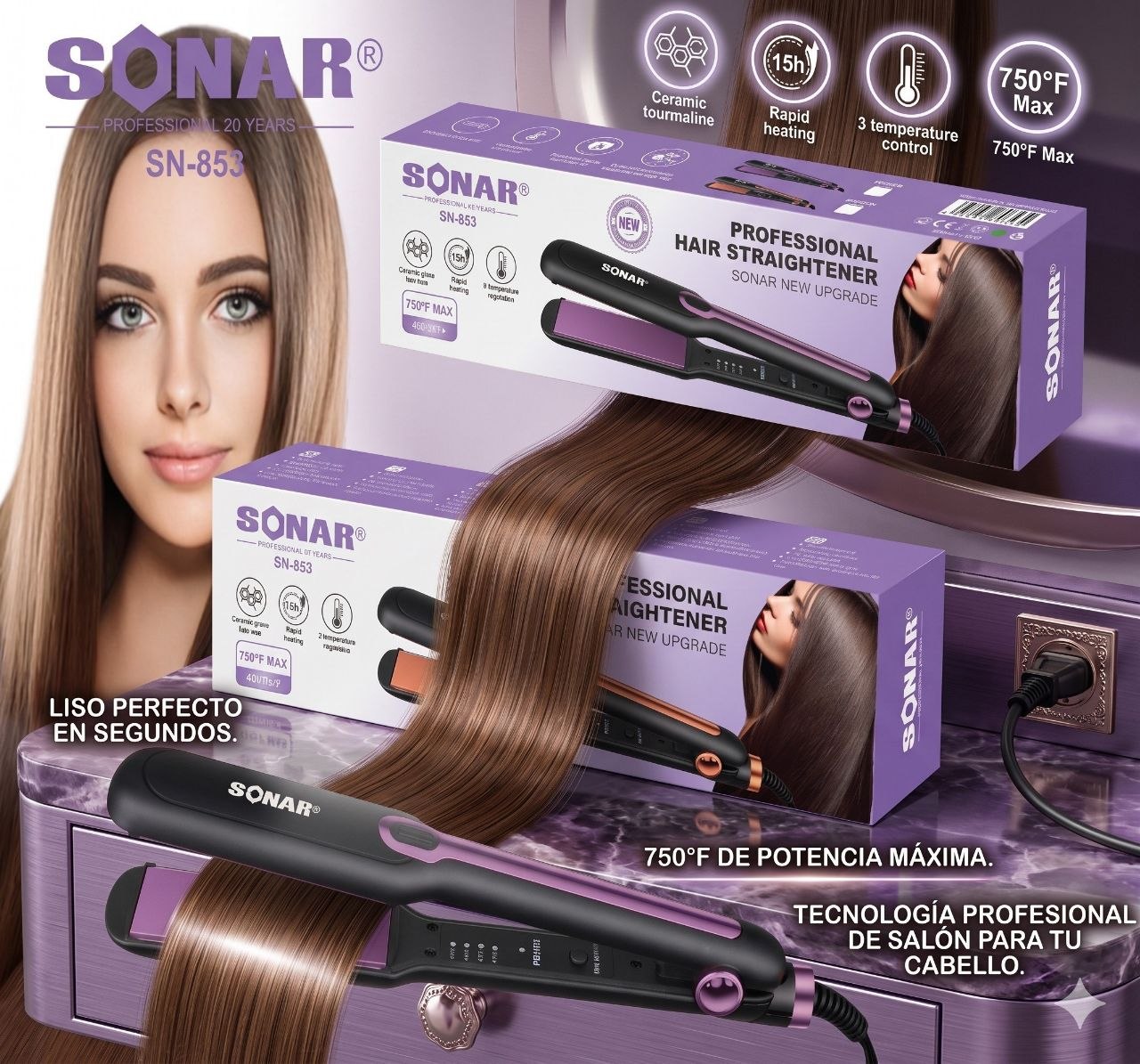 plancha profesional Sonar SN-853.