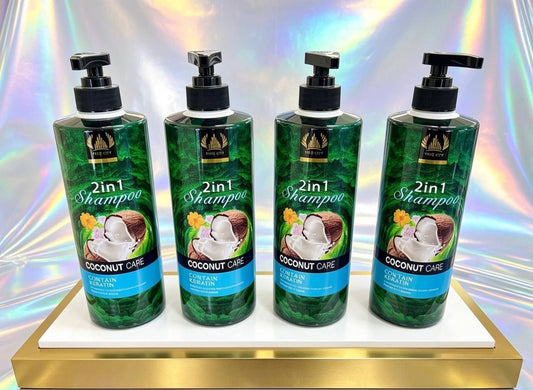 SHAMPOO MÁS ACONDICIONADOR DE COCO Y KERATINA