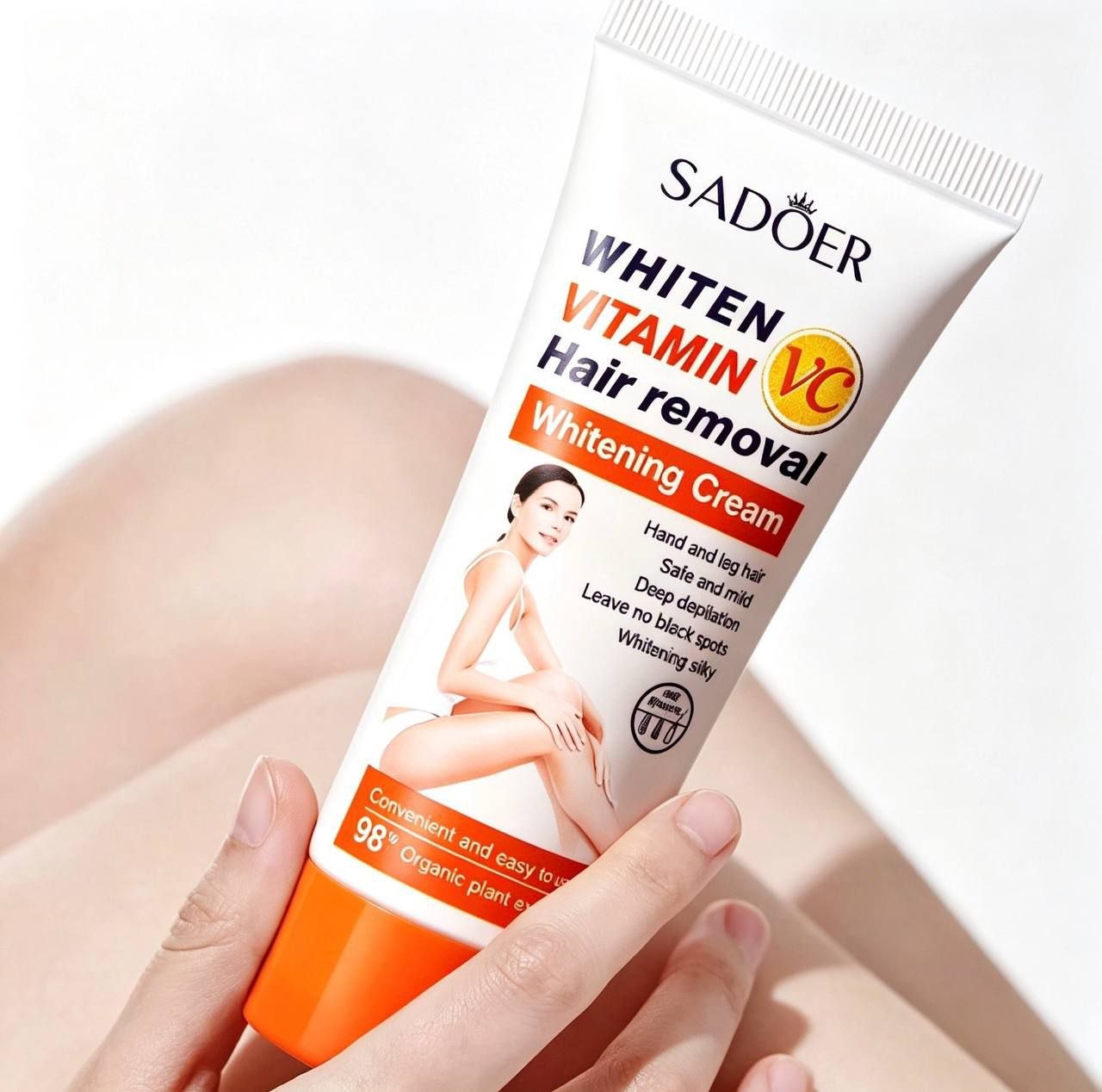 Crema Depilatoria y Aclaradora SADOER con Vitamina C
