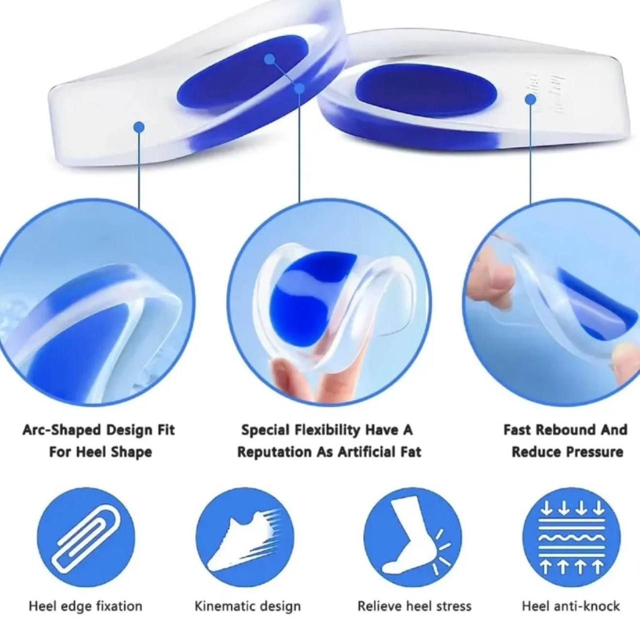 Plantillas de Gel para Talón – Alivio y Amortiguación