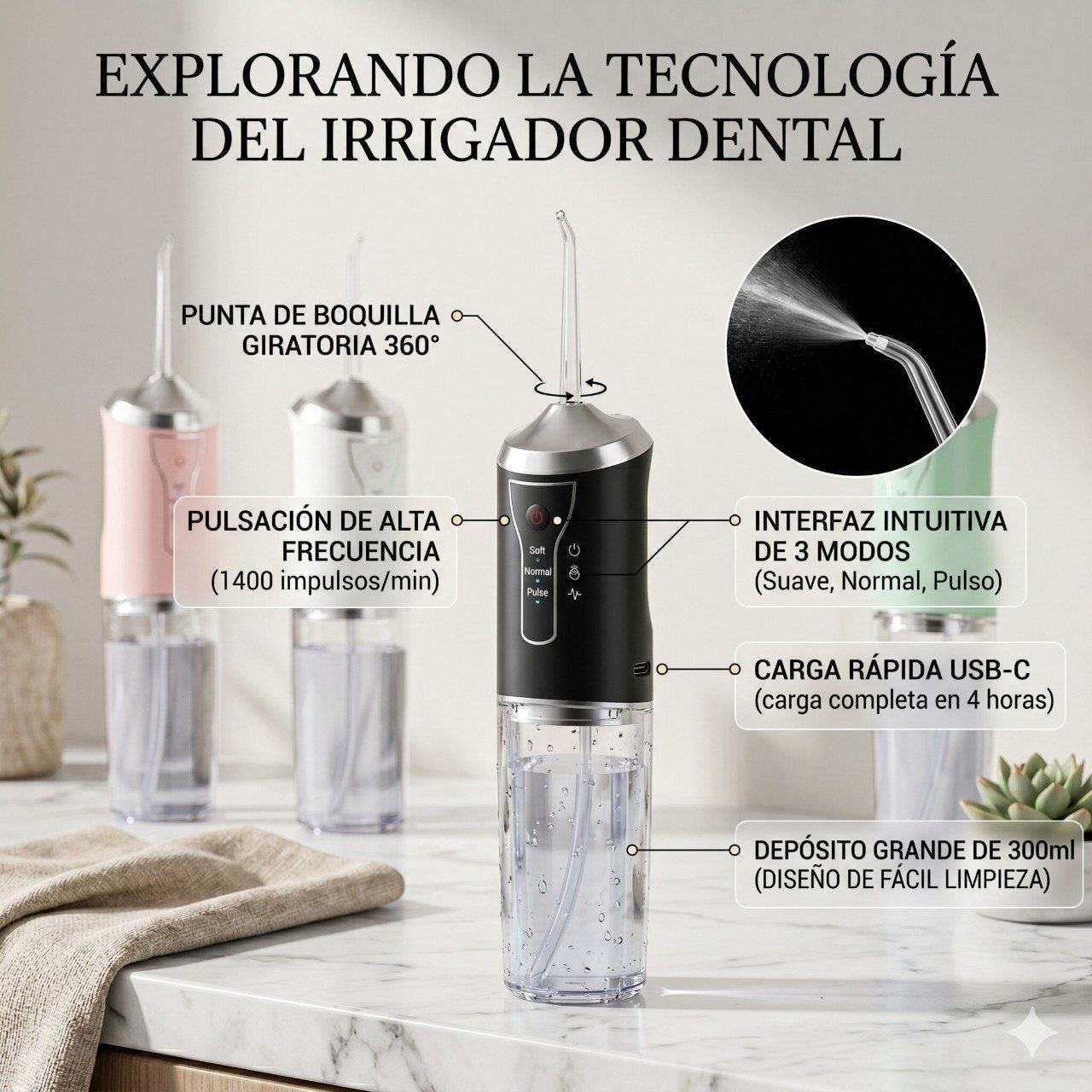 IRRIGADOR BUCAL PORTÁTIL JY-2524