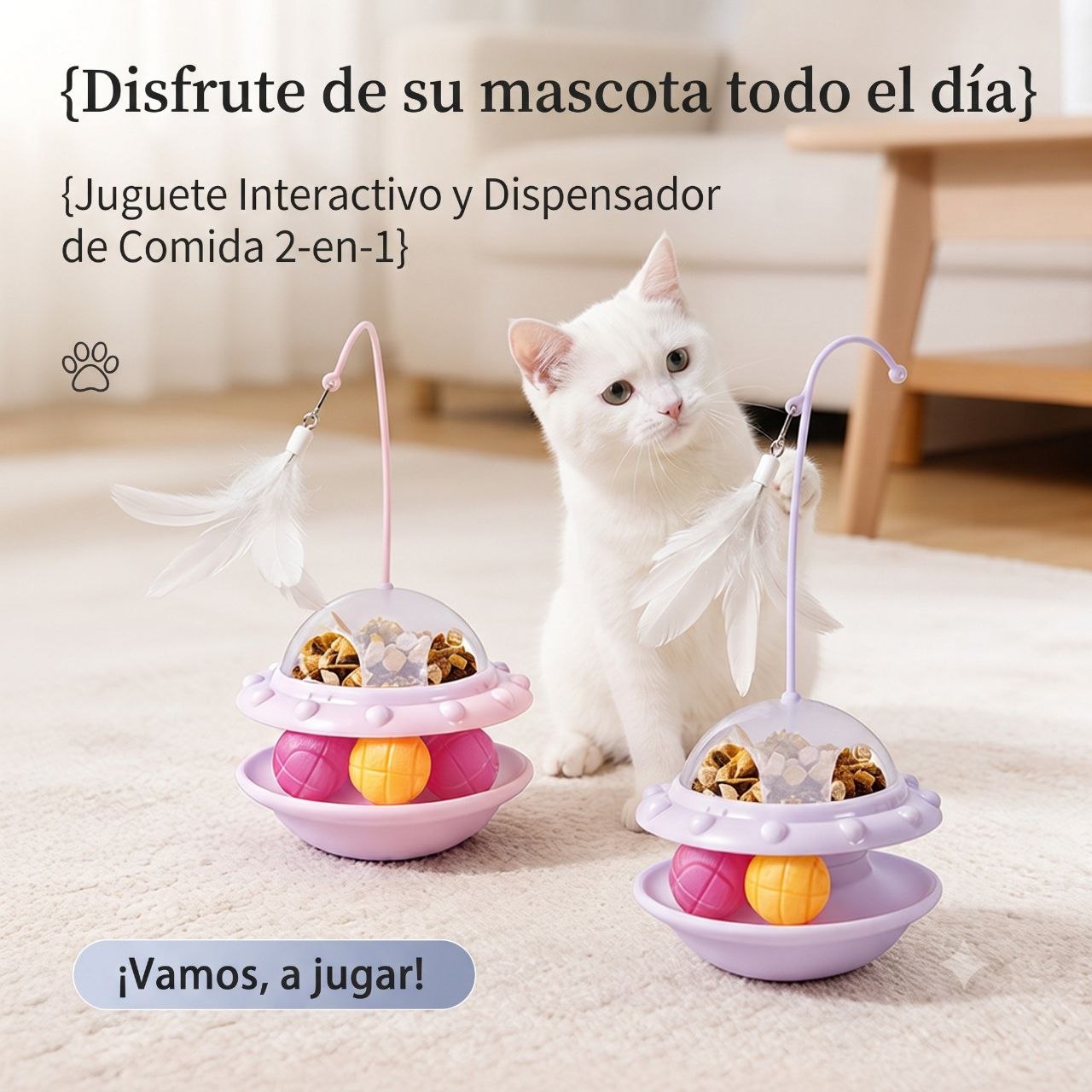🫯 JUGUETE INPERACTIVO Y DISPENSADOR DE COMIDA JY-2640🫯