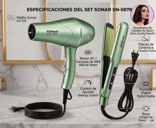 Set de secadora y plancha SN-5878